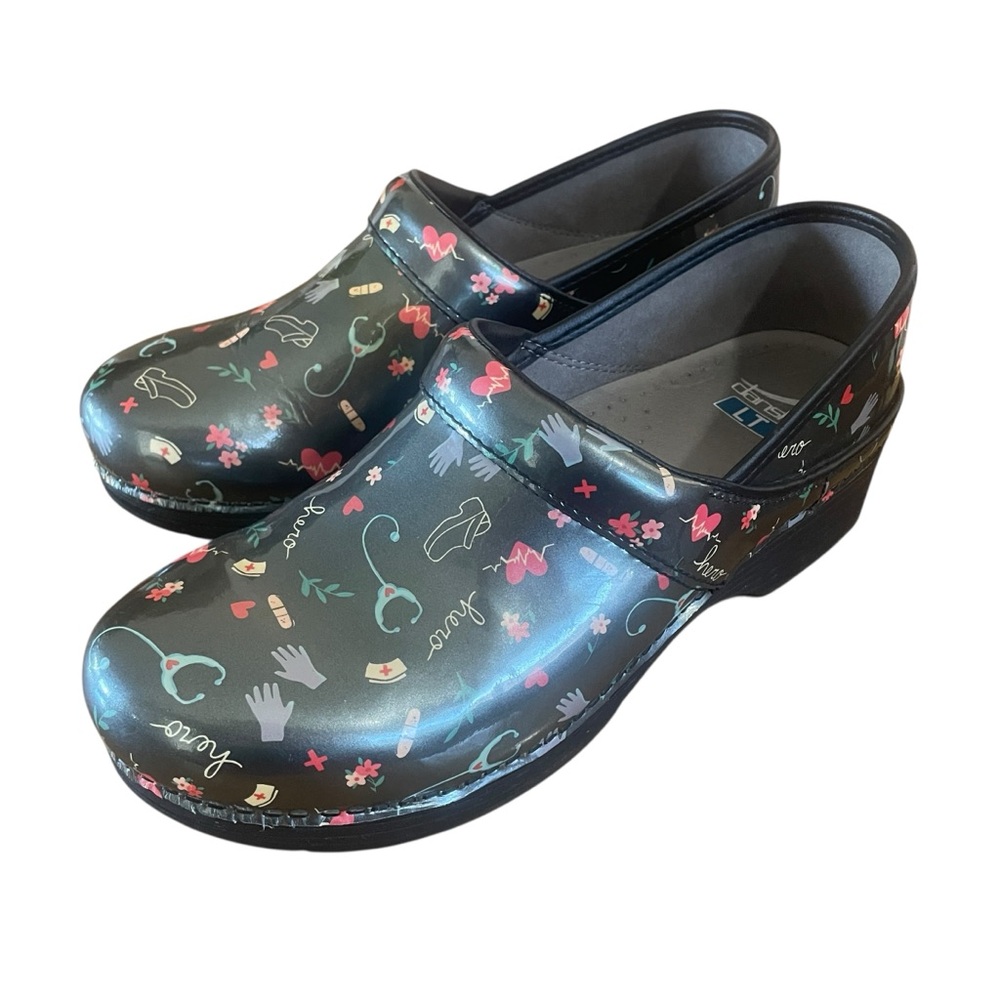 DANSKO LT PRO Hero Women’s Size EU 41/10.5-11 Gray Leather Slip-On Comfort Clogs